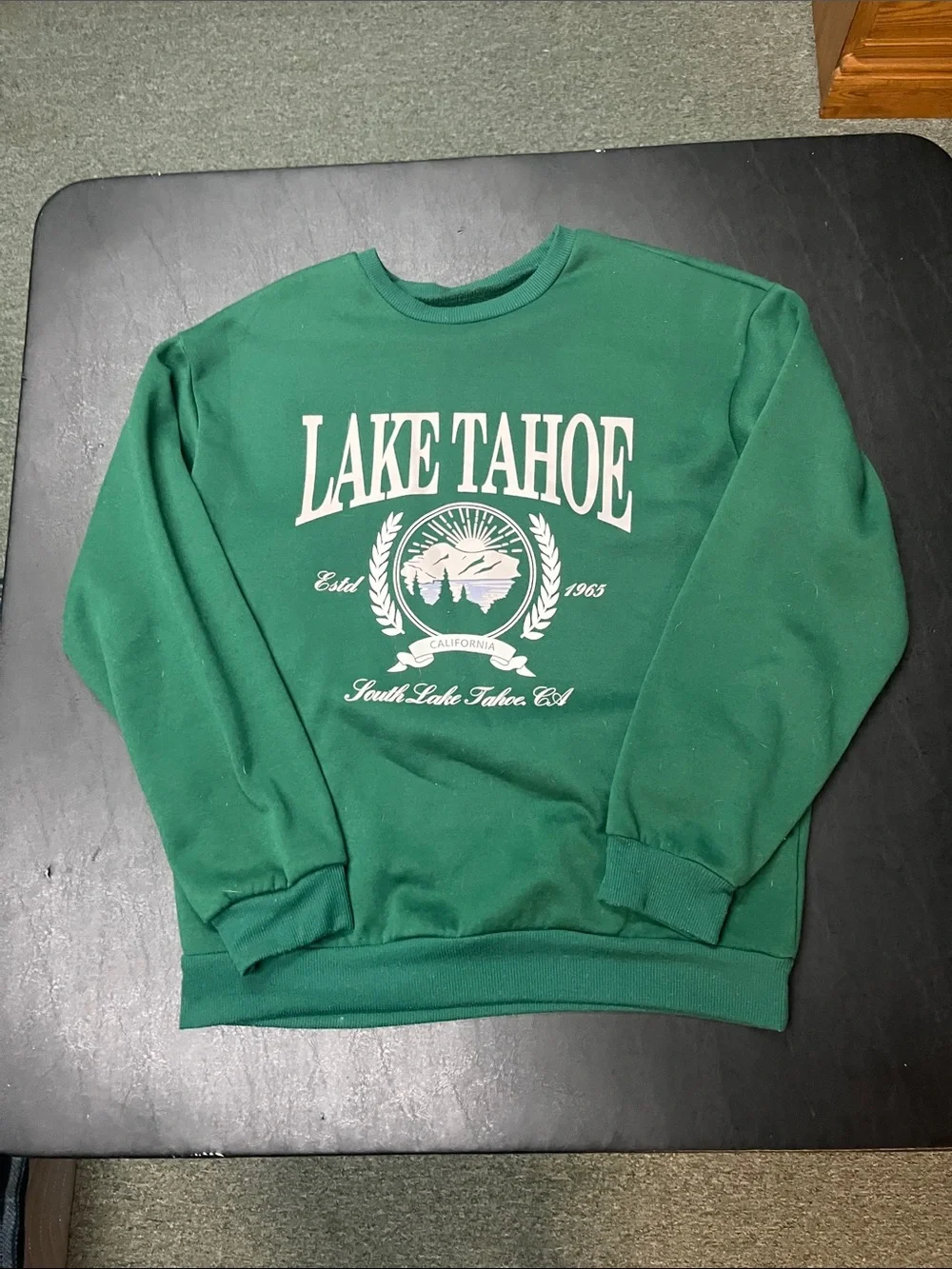 J. Crew Green Lake Tahoe Crewneck Sweatshirt